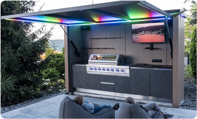 Stylish outdoor cabinet