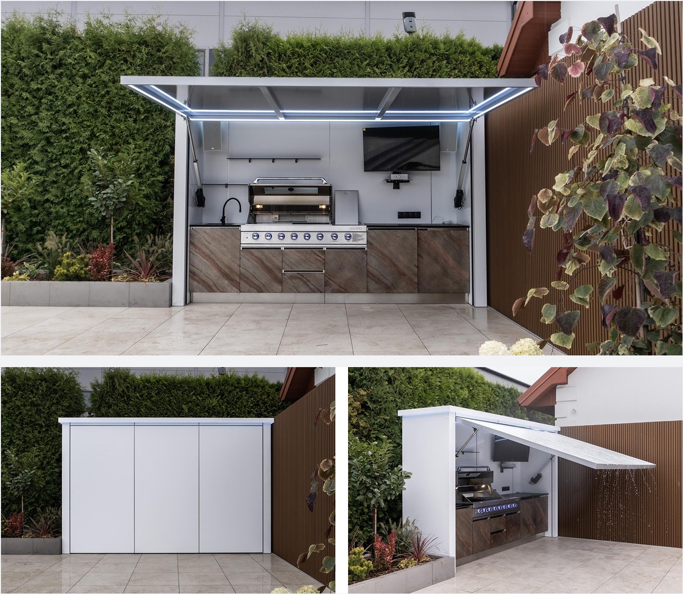 Outdoor kitchen cabinet style three