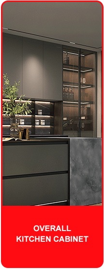 Overall kitchen cabinet